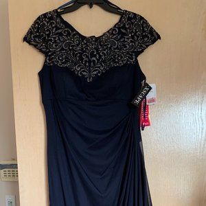 Xscape, size 14, dk navy, formal dress, NWT